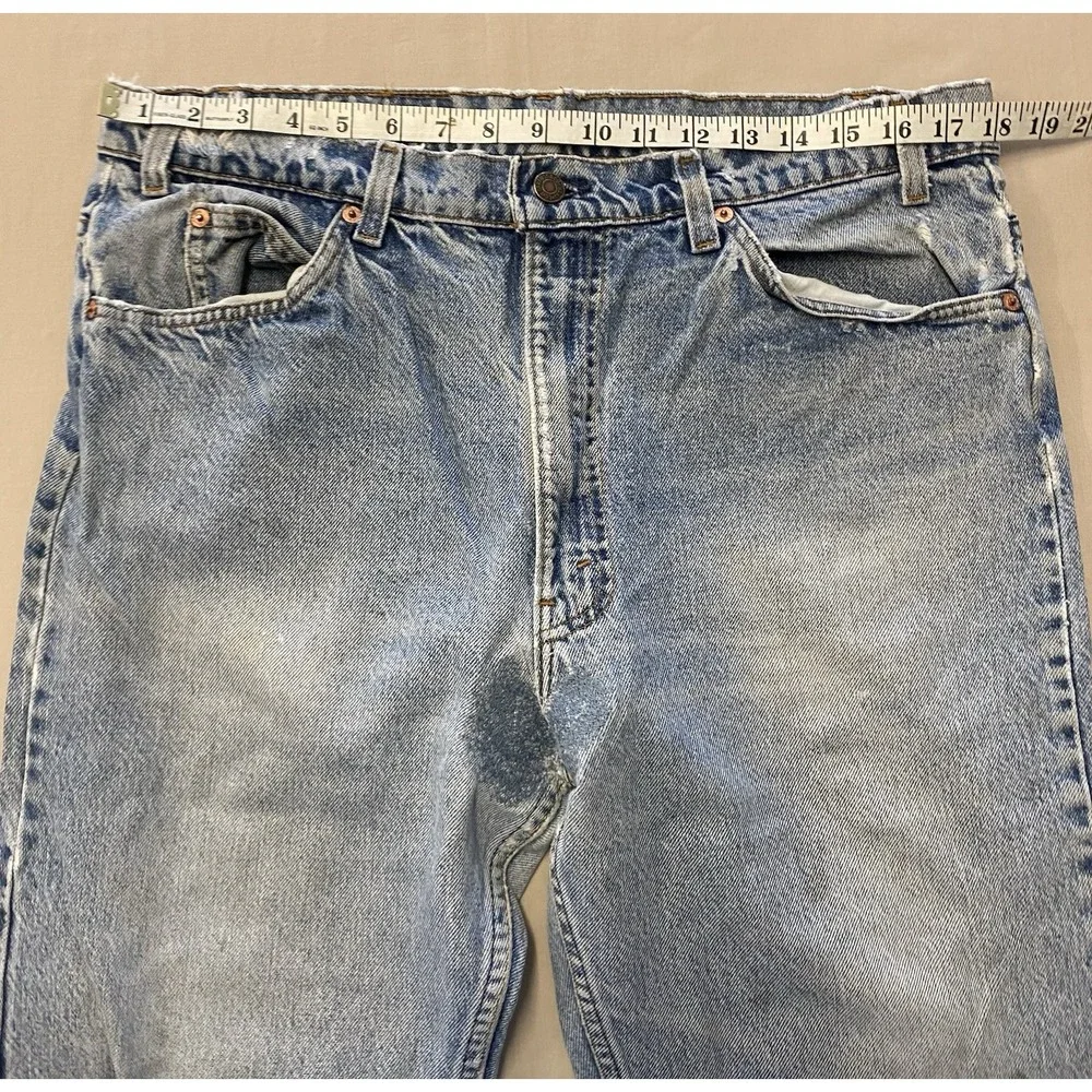 Vintage Levi Strauss 505 Orange Tab Thrashed Repaired Levi's Jeans‎ Made in USA